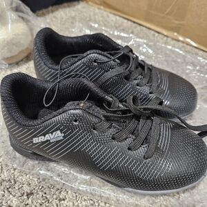 Brava Kids Black Soccer Sneakers